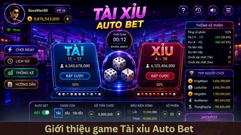 Tài xỉu Auto Bet – Rảnh tay hốt bạc từ game mang xu hướng mới 2 Tài xỉu Auto Bet là gì?