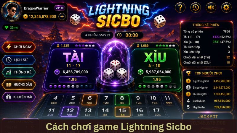 Lightning Sicbo – Thử vận may để săn hệ số nhân thưởng cực khủng 3 Cách chơi Lightning Sicbo và các cửa cược