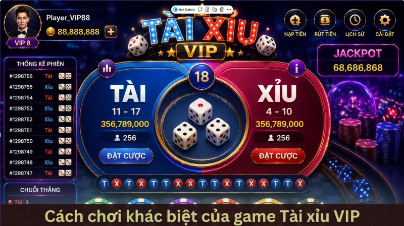 Cách chơi tài xỉu VIP có gì đặc biệt?