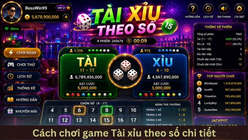 Tài xỉu theo số – Tip đặt cược trực tuyến bao thắng từ cao thủ 3 Cách chơi tài xỉu theo số chi tiết cho người mới