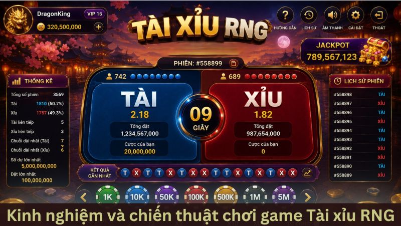 Kinh nghiệm và chiến thuật bẻ gãy thuật toán Tài xỉu RNG