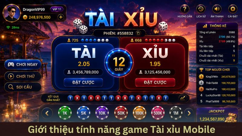 Tài xỉu mobile – Sự tiện lợi tối đa của sảnh cược trực tuyến