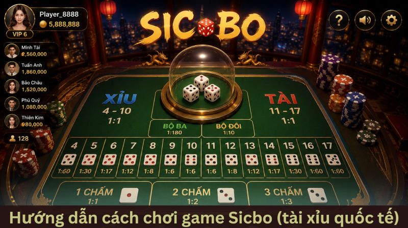 Sicbo (Tài xỉu quốc tế) - Đấu trí cùng những viên xúc xắc sắc màu 3 Hướng dẫn cách chơi sicbo (tài xỉu quốc tế)