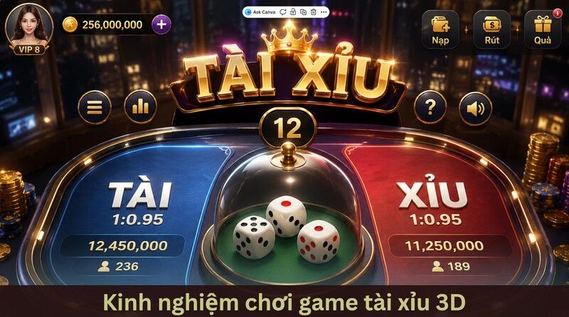 Kinh nghiệm và chiến thuật kiểm soát khi chơi tài xỉu 3D