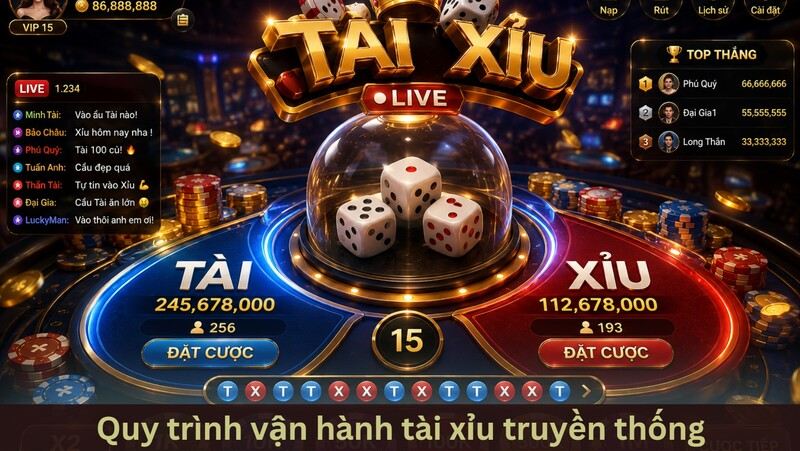 Tài xỉu truyền thống - Top game được nhiều game thủ lựa chọn 3 Quy trình vận hành phiên cược tài xỉu truyền thống